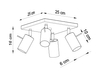 Przysufitowa lampa Ring SL.0094 Sollux reflektorki czarne