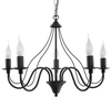 Żyrandol LAMPA wisząca SL.0218 metalowa OPRAWA świecznikowa ZWIS na łańcuchu maria teresa czarny