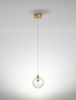 Lampa wisząca glamour CABRAL LE42906 ball nad stolik złota