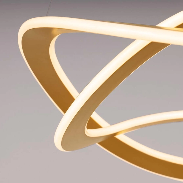 Zwisająca lampa nad wyspę JAUJA LE44328 LED 87W 3000K fala złota