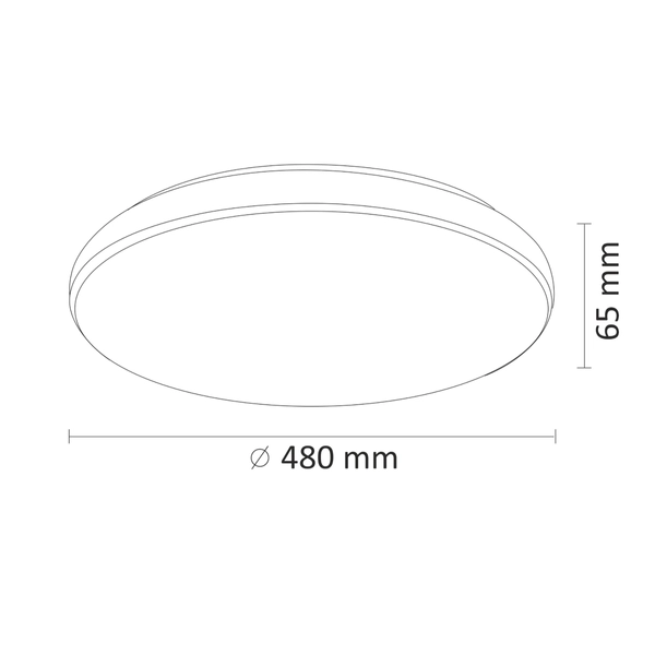 Plafon okrągły z pilotem Desert 324313 LED 72W 3000-6000K IP44 biały