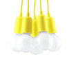Wisząca LAMPA industrialna SL.0580 pająk OPRAWKA przewody ZWIS kable żółta