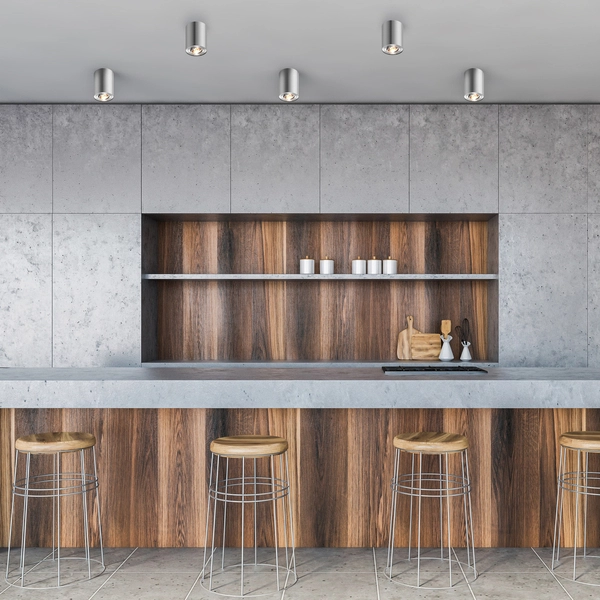 Okrągła lampa do przedpokoju sufitowy downlight aluminium