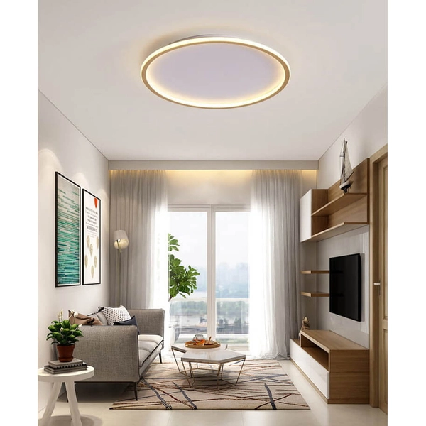 Sufitowa lampa Cerchio ABR-PLO-36W-50CM-CCT LED 36W 3000-6000K biały złoty