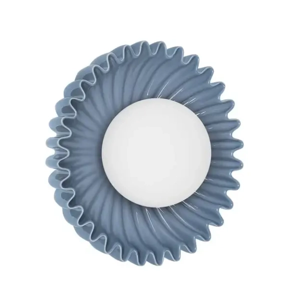 Lampa naścienna do salonu ALMENDA LE45271 okrągła niebieska