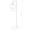 Stojąca lampa podłogowa Monaco 8794 ball do salonu czarna loft