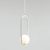 Lampa wisząca kulista Riva 1086G9 Aldex metalowa kremowa biała
