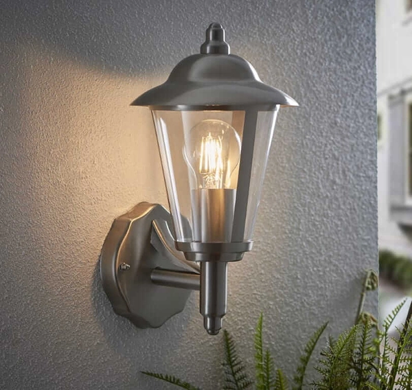 Zewnętrzny kinkiet Klien YG-862-SS Endon latarnia IP44 przezroczysty srebrny