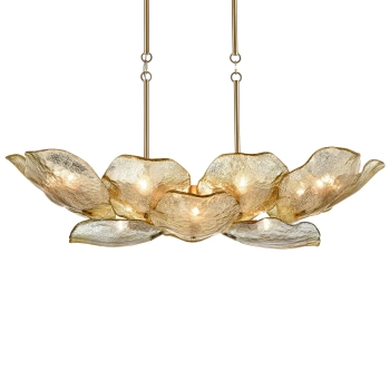 Szklana lampa wisząca Wellington P14357BR do salonu mosiądz