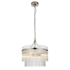 Lampa wisząca na łańcuchu Marietta 104113 szklana błyszczący nikiel