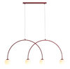 Podwójna wisząca lampa Una 1116L15_L szklane kule czerwone białe