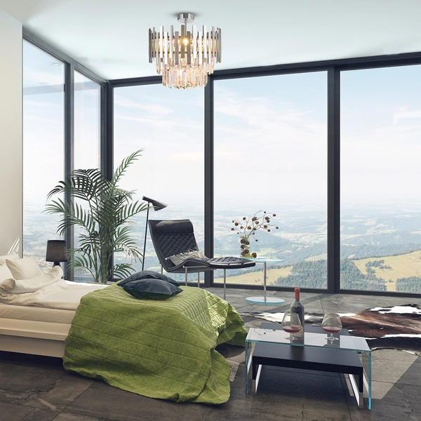 Metalowa lampa sufitowa Aspen ML8809 Milagro z kryształkami chrom