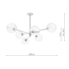 Szklana lampa wisząca Vignette VIG0650-22 kulista szklana chrom