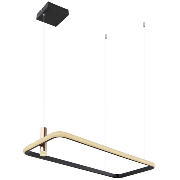 Lampa wisząca COCO 67301H prostokątna ramka LED 55W 2700-6000K zwis złoty