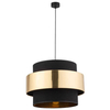 Nowoczesna lampa wisząca Calisto 4376 TK Lighting okrągła tuba czarna złota