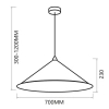 Lampa zwisająca nad stół FUJI MLP0646 do jadalni trójkątna czarna