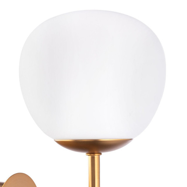 LAMPA ścienna Art Deco ERICH MOD221-WL-01-G Maytoni szklana kula miedziana