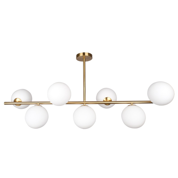 Modernistyczna LAMPA wisząca CAPE TOWN P07056BR Cosmolight szklane kule do sypialni mosiądz