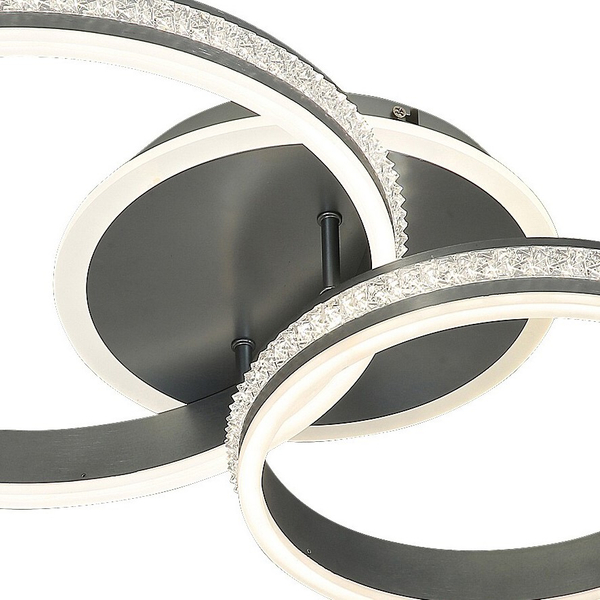 Glamour lampa sufitowa Avalon pierścienie LED 50W 4000K aluminium