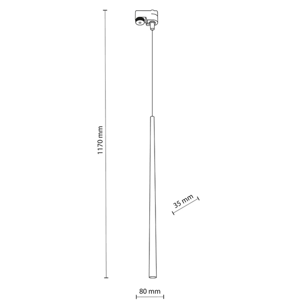 Lampa zwis do systemu szynowego 1-fazowego Tracer 4885 TK Lighting biała