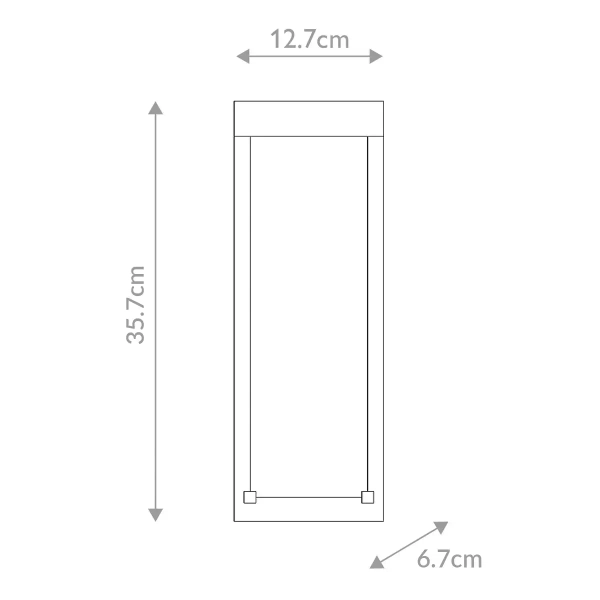 Ścienna lampa na elewację Kabo QN-KABO-S-BK LED 6W 3000K IP44 czarny