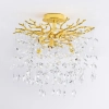 Sufitowa lampa kryształowa CINDY MX4115-6B-EGN-II liście złoty