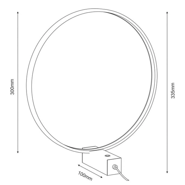 Stołowa lampka pierścieniowa Agaro 2005 Shilo LED 9W 4000K okrąg metalowa złota