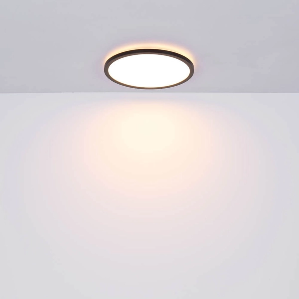 Nowoczesna LAMPA sufitowa SAPANA 41562-24B Globo okrągły plafon LED 24W 3000K do łazienki IP44 czarny