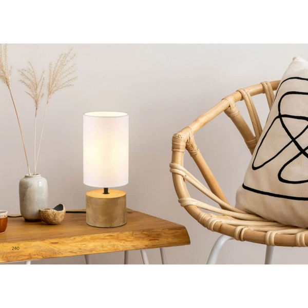 Naturalna lampka nocna Woody R50171930 RL Light tuba drewniana biała