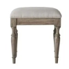 Taboret drewniany Mustique 5055999237635 beżowy biały