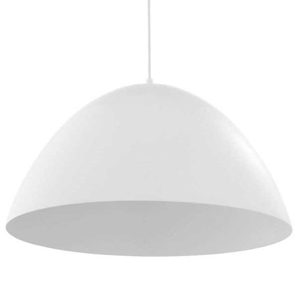 Wisząca lampa do przedpokoju Faro 6003 kopuła metalowa biała