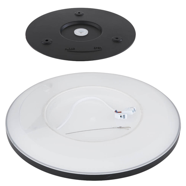 Nowoczesna LAMPA sufitowa SAPANA 41562-24B Globo okrągły plafon LED 24W 3000K do łazienki IP44 czarny