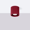 Sufitowa lampa tuba AURA SL.1819 ryflowana burgundowa GU10