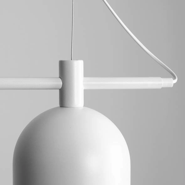 Metalowa lampa wisząca BERYL 976G Aldex biały zwis do salonu