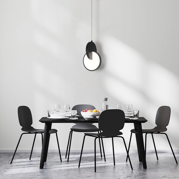 Okrągła lampa wisząca Circlo LP-1311/1P BK LED 8W 3000-6000K czarny biały