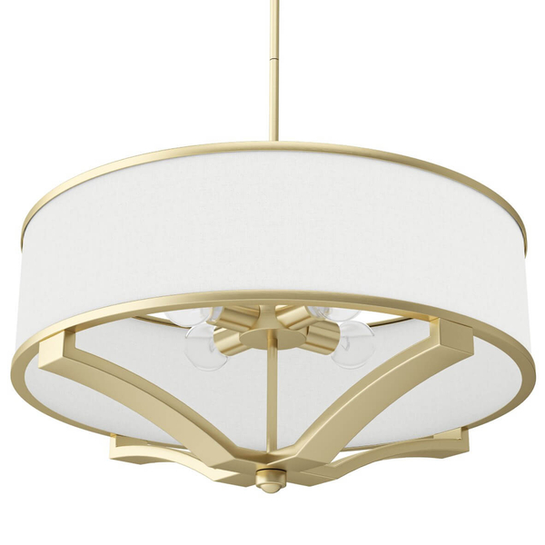 Lampa wisząca do sypialni Gerdo zwis nad łóżko biały złoty