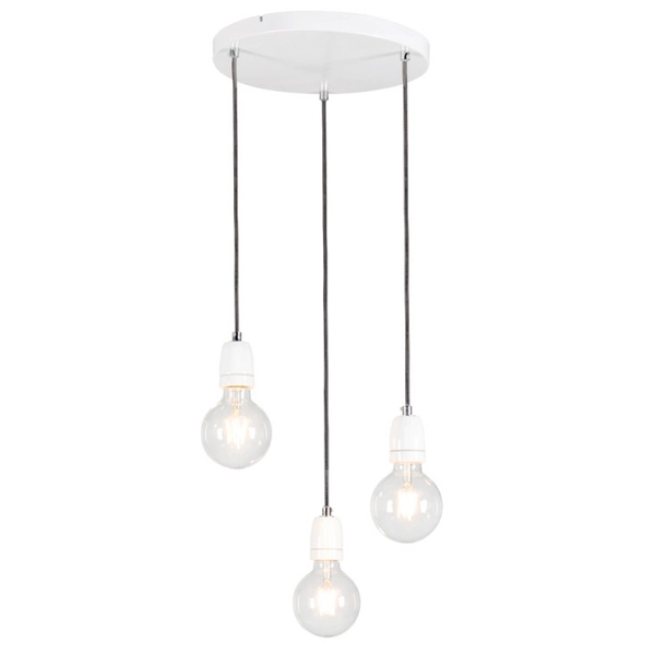 Loftowa lampa wisząca PORCIA 9181302R ceramiczna kaskada biały grafitowy