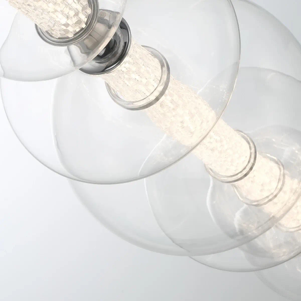 Kulista lampa wisząca Atomo QN-ATOMO-LP7-PC LED 46W 3000K srebrny