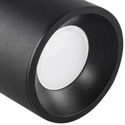 Metalowa lampa wpust PALLAS 314093 sufitowa tuba czarna biurowa