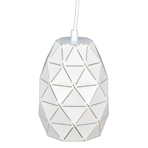 LAMPA wisząca HARLEY MDM-3480/1 W Italux metalowa OPRAWA geometryczny zwis biały