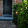 Stojąca LAMPA zewnętrzna FLAIR 7288801012 Lutec ogrodowa OPRAWA słupek outdoor IP44 czarny przezroczysty