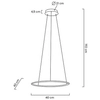 Ringowa lampa wisząca Ring Slim MSE1501100155 Moosee LED 20W 3000K złota