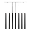 LAMPA wisząca YABU 5529 Shilo metalowa OPRAWA zwis LISTWA sufitowa sople tuby czarne