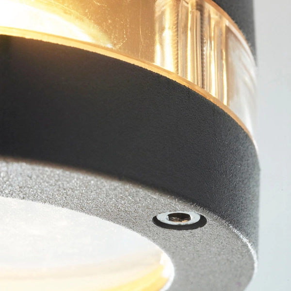 Zewnętrzna LAMPA sufitowa FOCUS 6304201118 Lutec metalowa OPRAWA tuba outdoor IP44 grafitowa