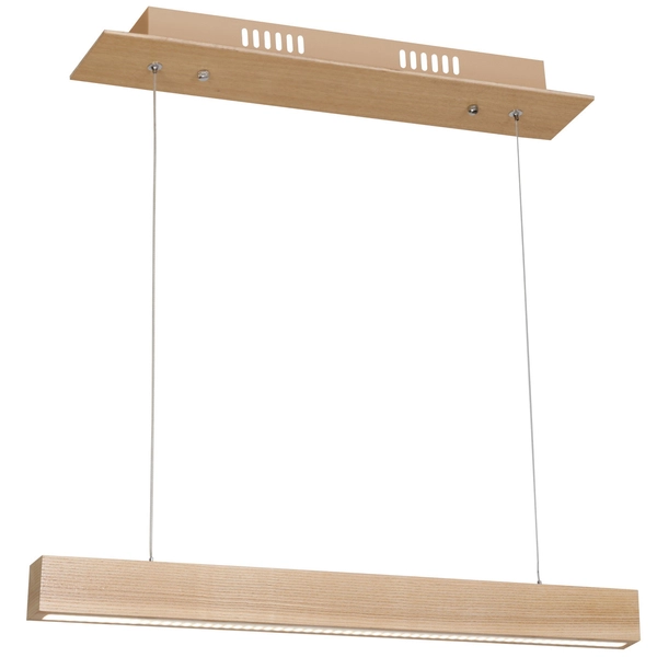 LAMPA wisząca TIMBER MLP567 Milagro prostokątna OPRAWA liniowa LED 12W 3000K belka drewniana