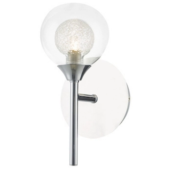 Ścienna lampa Zeke ZEK0750 Dar Lighting kulisty klosz szklany chrom