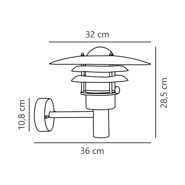 Ścienna lampa elewacyjna Lønstrup 71411031 IP44 retro srebrny