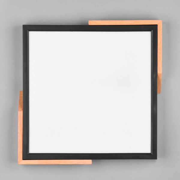 Kwadratowy plafon Meta R67191132 RL Light LED 20W 3000K drewniany czarny