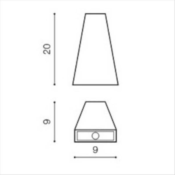 Ścienna lampa ogrodowa Zita AZ2201 LED 6W 3000K IP54 szara