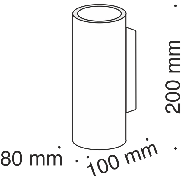 Kinkiet góra-dół Parma C191-WL-02-W Maytoni tuba nad łóżko biały